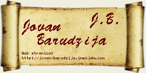 Jovan Barudžija vizit kartica